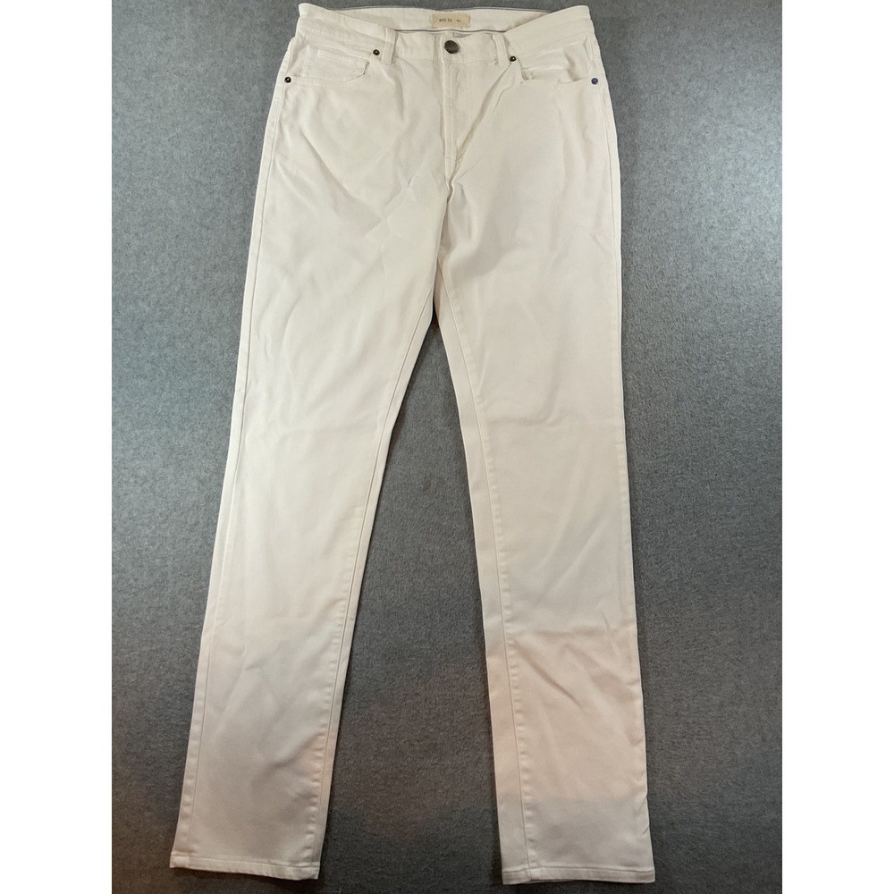 Rye 51 Mens Cream Off White Five Pocket Straight Leg Pants Size 31 x 34 1245